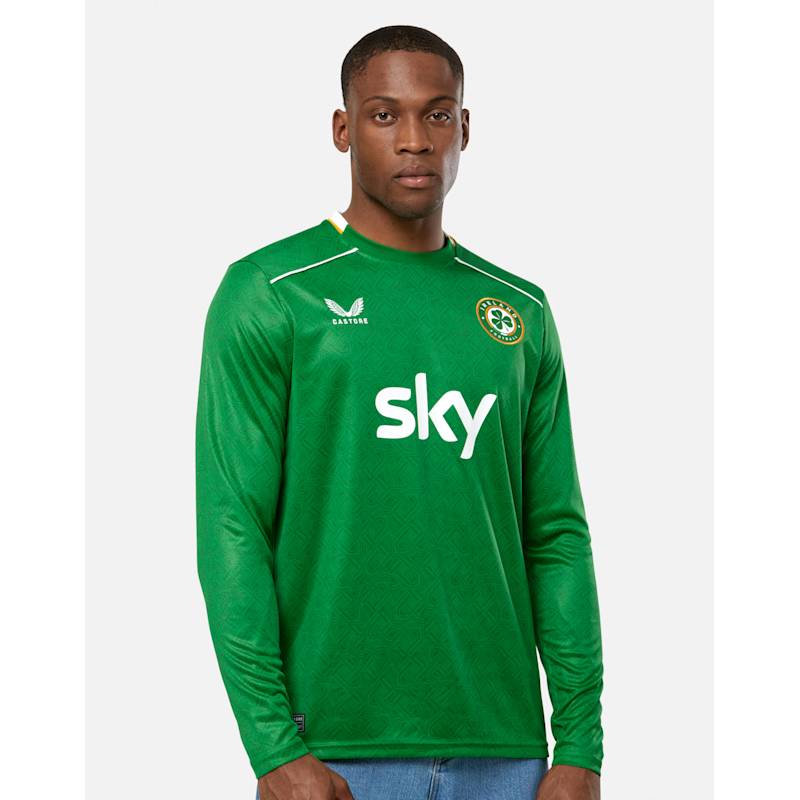 Castore Mens Ireland Home Long Sleeve Jersey Mens Team Ireland